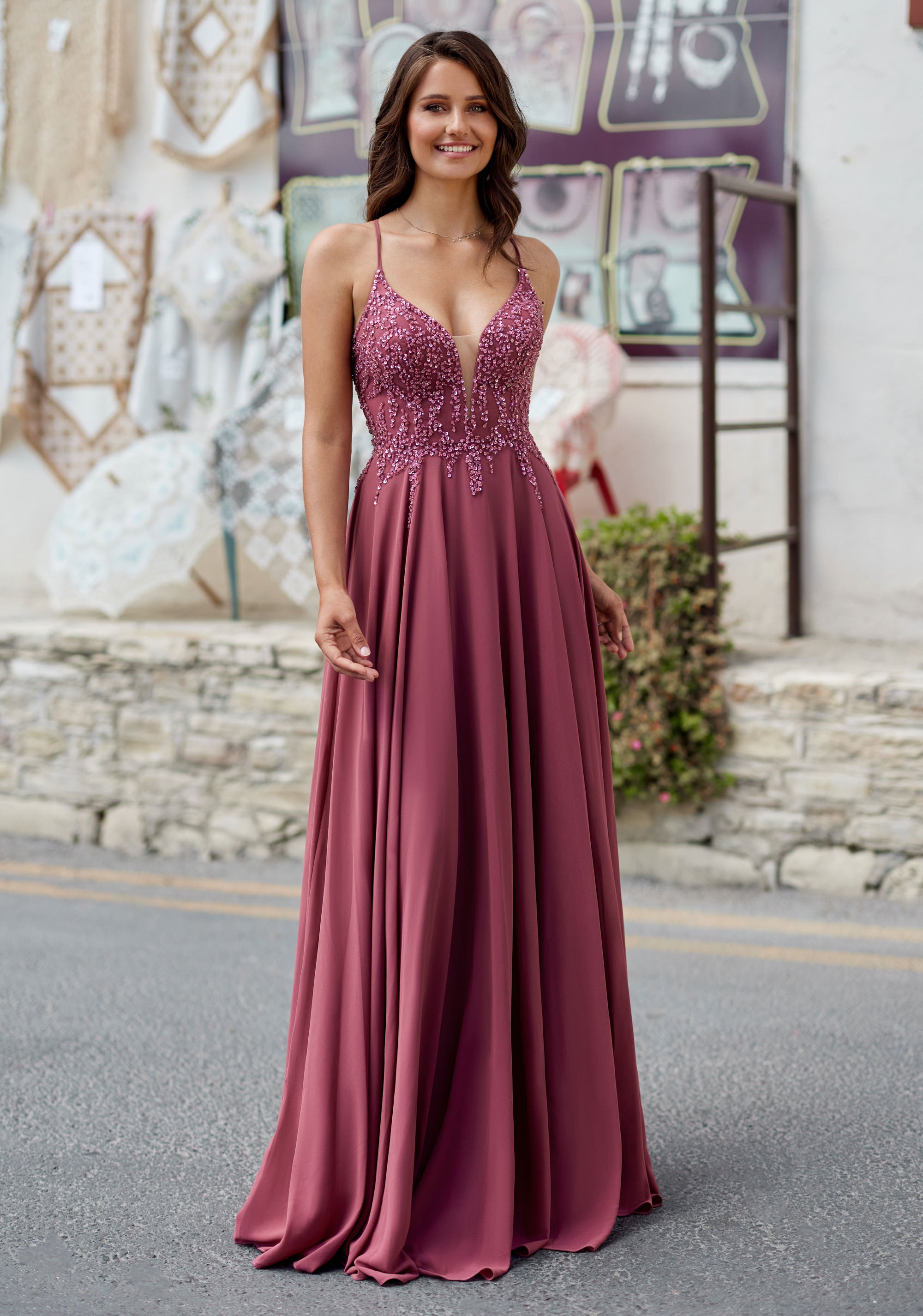 marsala red gown