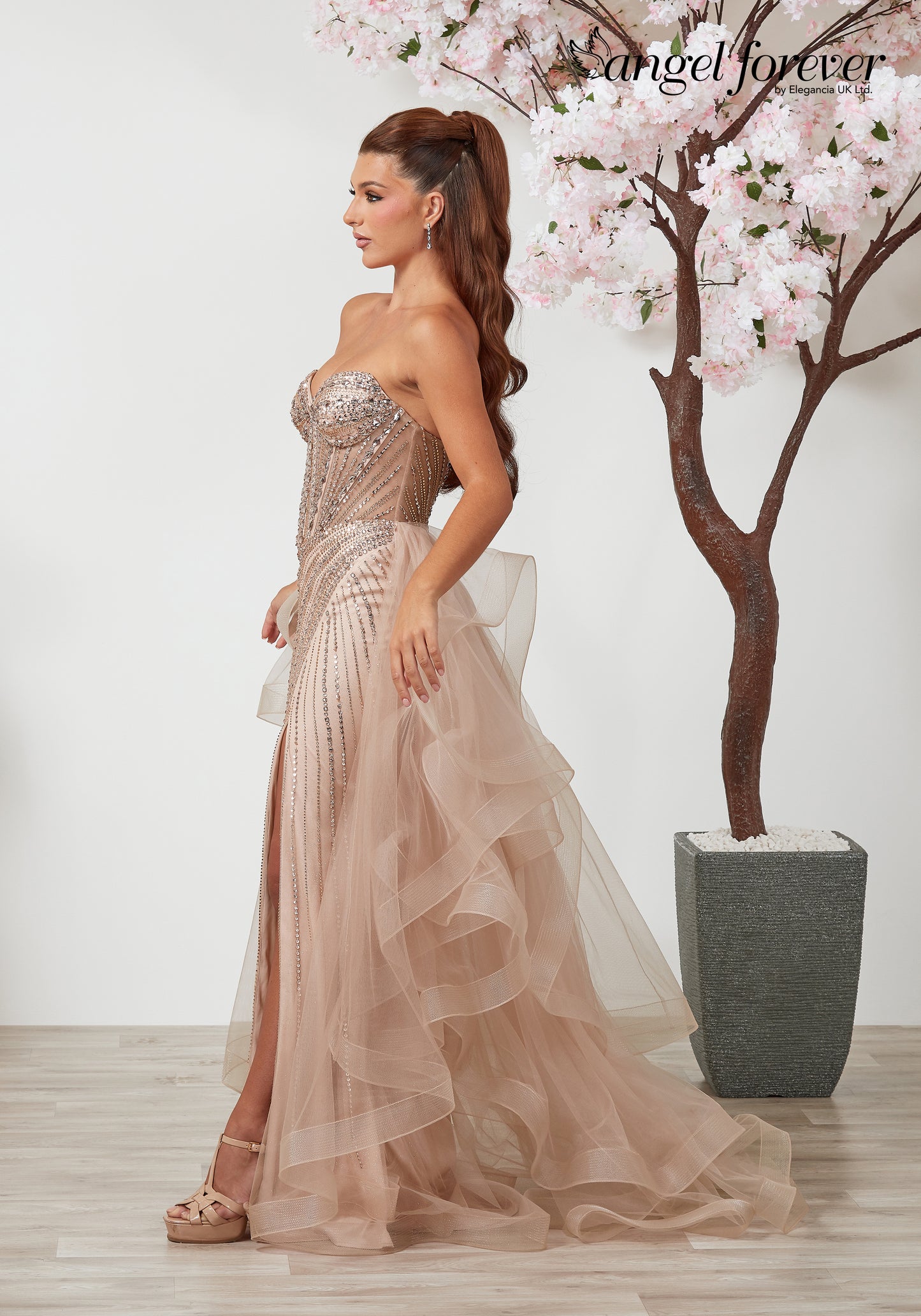 Side view of Angel Forever AF6492 rose