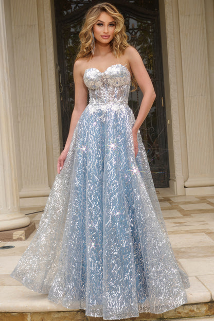 Jovani 08417 Light Blue