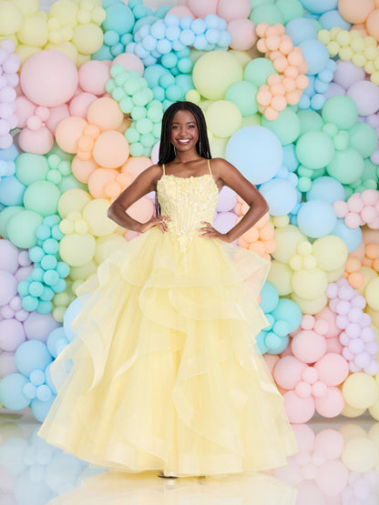Tiffany's Prom Aadalena Yellow