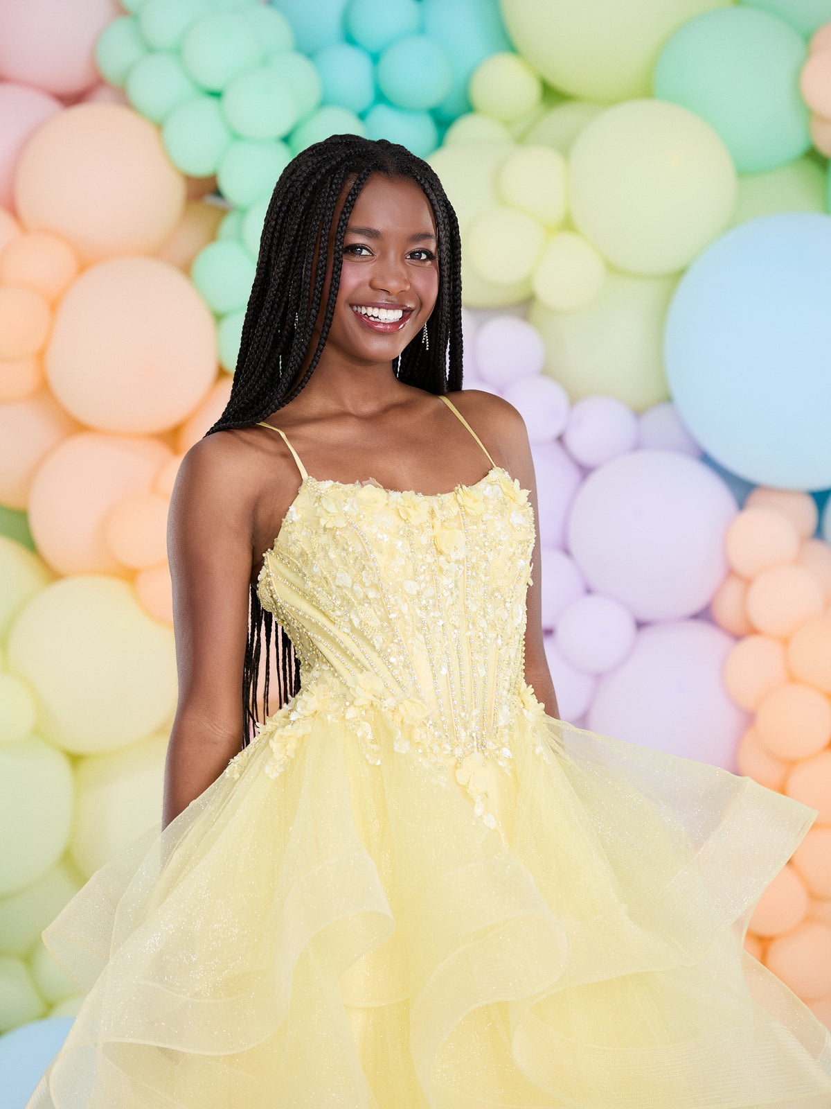Tiffany's Prom Aadalena Yellow
