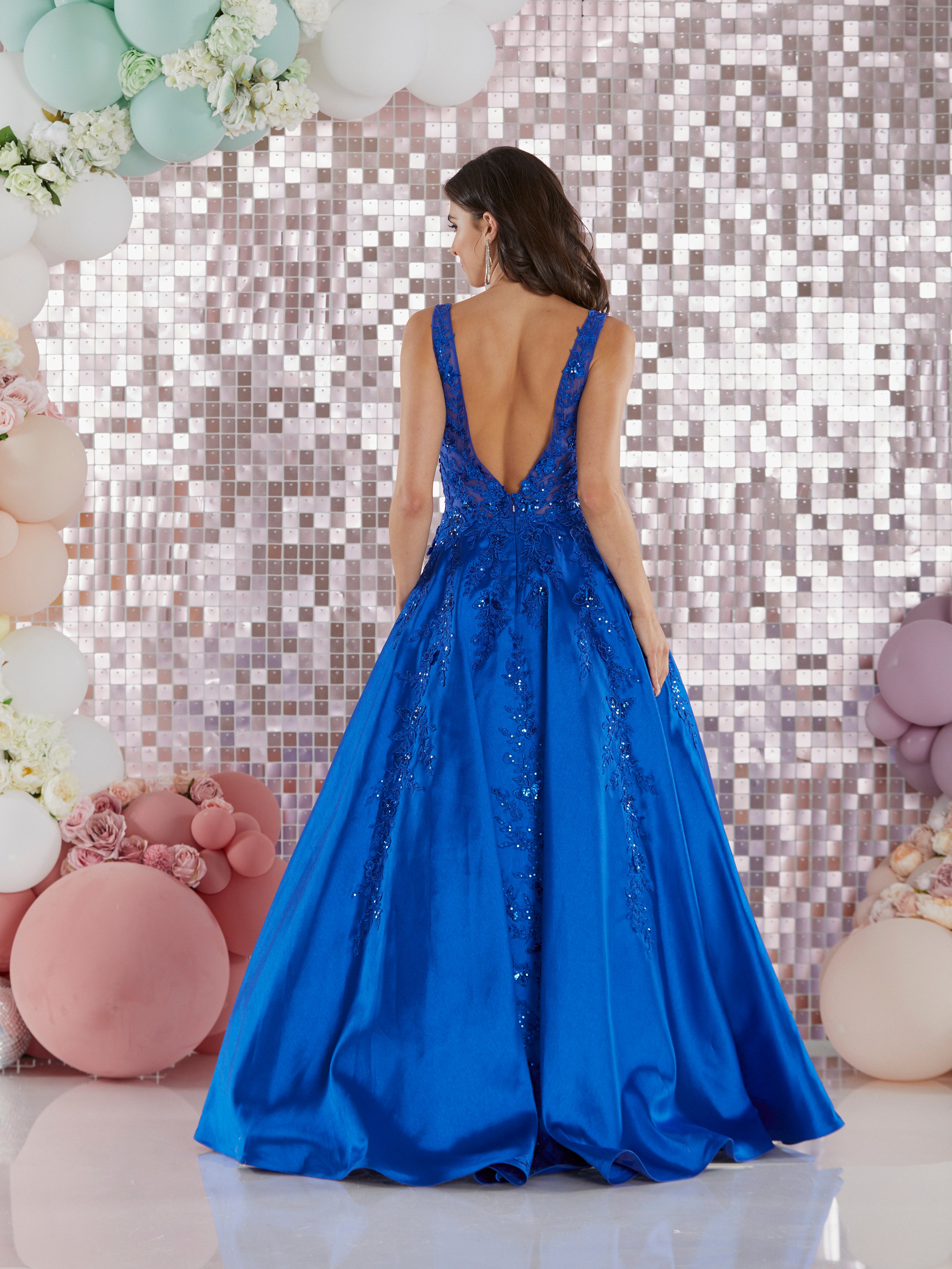 Powder blue ball gown hotsell