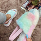 Rainbow slippers