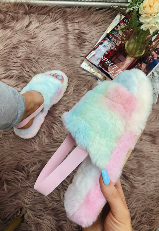 Rainbow slippers