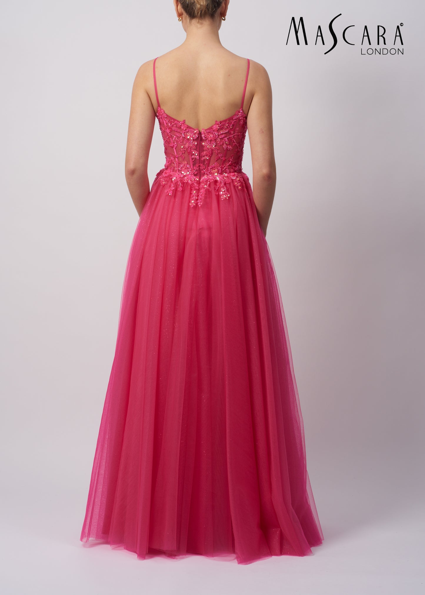 Back view of Mascara MC11348 Hot Pink