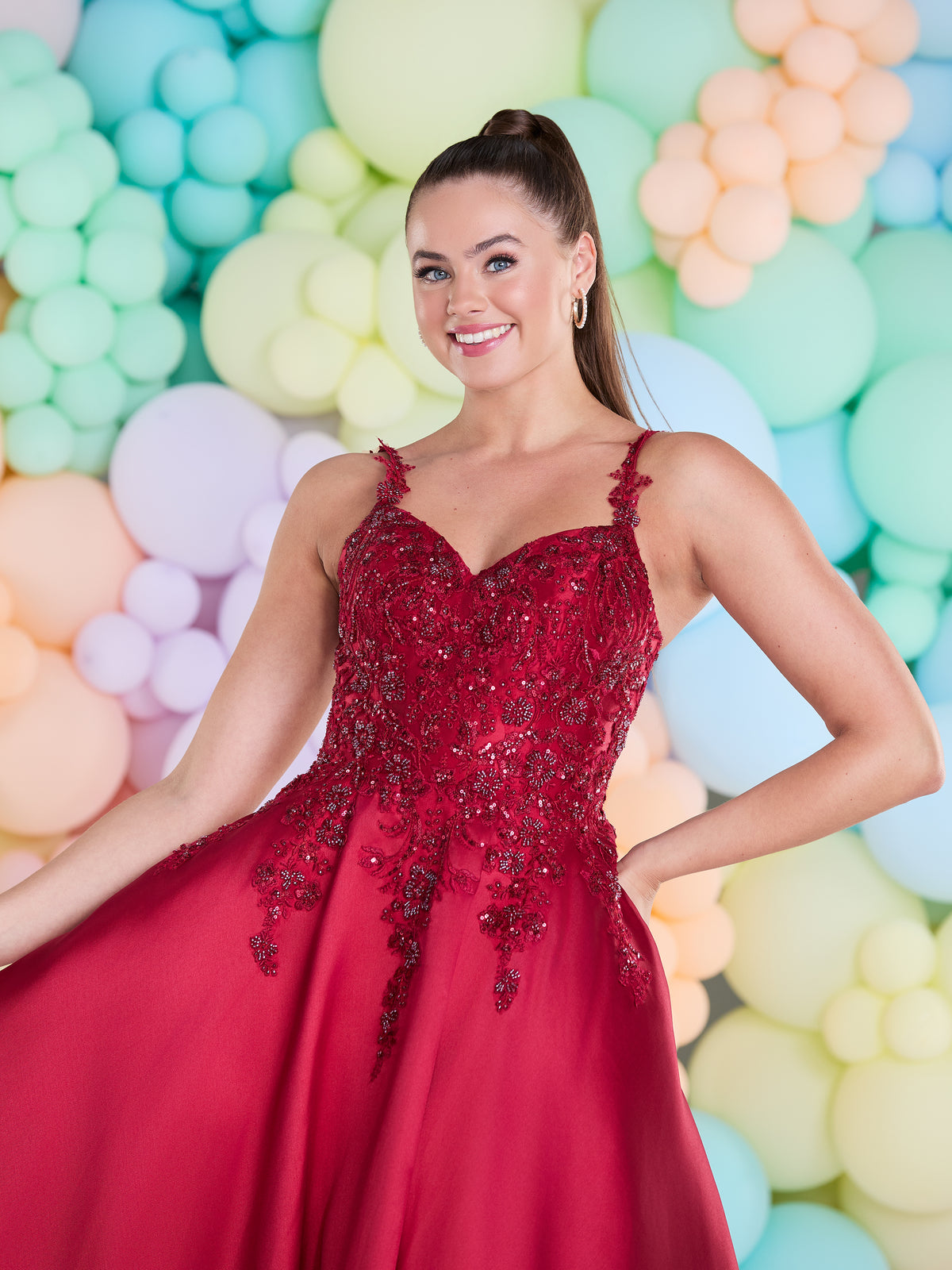 Tiffany's Prom Rae Dark Red